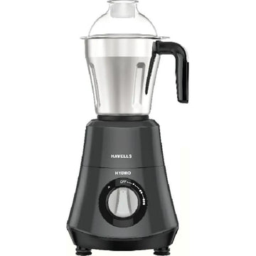 Havells 3 Jars GHFMGDRE075 (HYDRO 3 JAR MG 750W) 3 Speed Control with Pulse Function 21000 RPM Hands Free operation Mixer Grinder (Black)